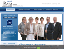 Tablet Screenshot of hansa-immobilien.de